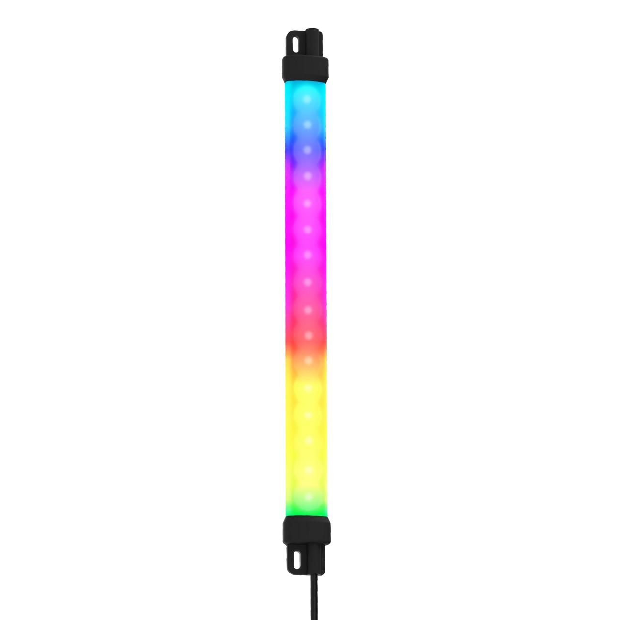 Banner WLS15PXRGB0360DSQP Banner Engineering WLS15PXRGB0360DSQP is a task light designed as a sealed LED industrial strip light/bar with a diffused window for 3-color RGB multicolor LED illumination. It operates on a supply voltage range of 12Vdc to 30Vdc, with a nominal voltage of 24Vdc. The dimensions of this product are L360mm x W15mm, featuring a polycarbonate (PC) outer housing and a clear anodized aluminum housing for durability. It is pre-wired with a 6" / 15cm pigtail terminated with a 4-pin M12 Euro-style quick disconnect (QD) connector, ensuring easy installation. The linear light strip shape is designed to fit a variety of applications, and it offers a degree of protection rated at IP66 and IP67, making it suitable for harsh environments. The ambient air temperature for operation ranges from -40°C to +50°C. It includes 3 digital inputs (12-30Vdc) for color control and has a current consumption of 250mA.