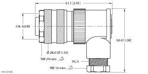 B 4241-0/9 Part Image. Manufactured by Turck.