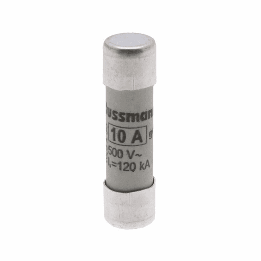 Cooper Bussmann C10G10 C10G10 Cooper Bussmann - Eaton Bussmann series low voltage cylindrical fuse, 500V, 10A, 120 kAIC, CHM fuse holder, fuse, Ferrule end X ferrule end, Class C gL/gG, Cylindrical, Ceramic body, Silver-plated copper endcap