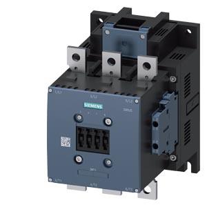 Siemens 3RT1065-6AP36 Power contactor, AC-3 265 A, 132 kW / 400 V AC (50-60 Hz) / DC operation 220-240 V UC Auxiliary contacts 2 NO + 2 NC 3-pole, Size S10 Busbar connections Drive: conventional screw terminal