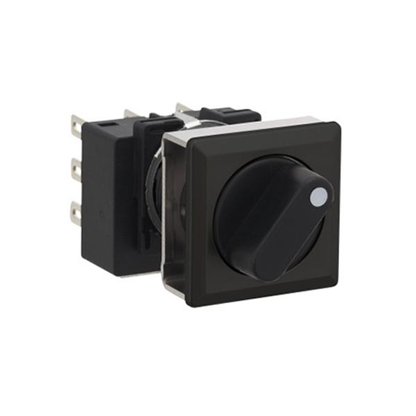 Idec LB7S-2T3 LB 16mm Selector SW 3PDT, Sleek flush mount design,  Standard bezel with 16mm hole size also available,  Bright LED illumination,  27.9mm depth behind the panel,  3PDT contact block available,  5A contact ratings,  IP65 degree of protection,  Metallic or 