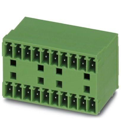 Phoenix Contact 1843075 PCB headers, nominal cross section: 1.5 mmÂ², color: green, nominal current: 8 A, rated voltage (III/2): 160 V, contact surface: Tin, type of contact: Male connector, number of potentials: 4, number of rows: 2, number of positions: 2, number of connection