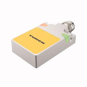 Turck BI5U-Q08-AP6X2-V1131 Inductive Sensor, Rated switching distance 5 mm, Flush, Rectangular, height 8 mm, Active face on top, Metal, Zamak, nickel-plated, Factor 1 for all metals, Protection class IP68, Resistant to magnetic fields, Extended temperature range, High switching frequency, DC 3-wire, 10…30 VDC, NO contact, PNP output, Male connector M8 × 1/Ø 8 mm