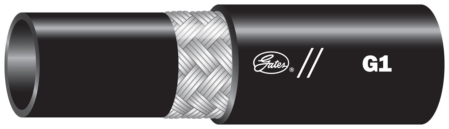 Gates 70199/5G1XCTN G1 Wire Braid Hose - EN 853 1SN, 70199 5G1XCTN -40°F to +212°F 4.5 114.3 12500 0.3125 7.9 0.6 15.2-40°F to +212°F (-40°C to +100°C) 3125