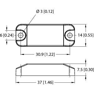 Turck TW902-928-Q14L37-M-HT-B40 UHF Tag, , The high-temperature tags must undergo adequate stress tests within the proposed temperature processes before deployment. Otherwise, their durability cannot be guaranteed when exposed to temperatures outside the denoted range., EEPROM, memory 40 byte, TID serial number: 6 byte, For direct mounting on metal