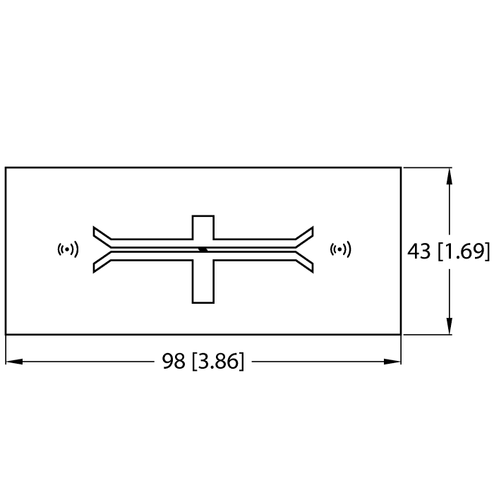 Turck TW865-868-L98-43-M-B112-500PCS UHF Tag, , EEPROM, memory 112 byte, TID memory: 12 byte, For direct mounting on metal