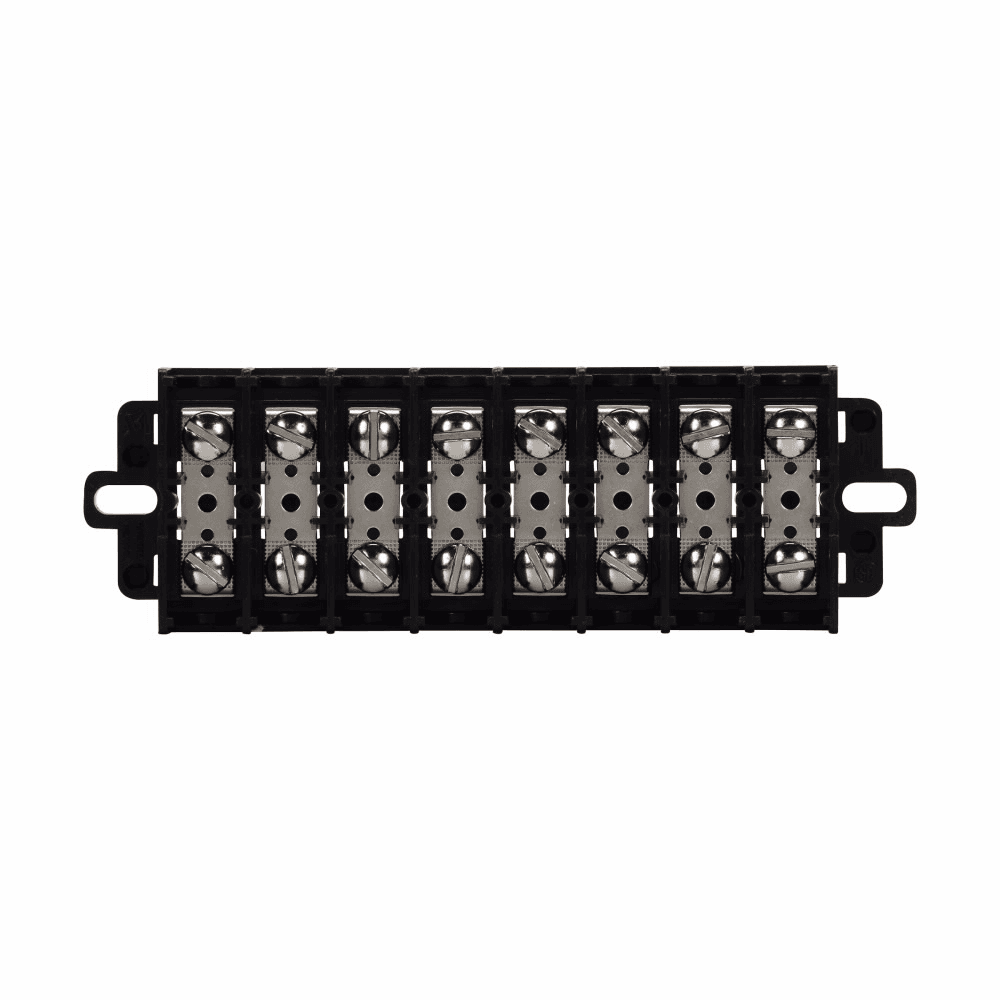 Cooper Bussmann KU6-NLMT KU6-NLMT Cooper Bussmann - Eaton Bussmann KU series panel mount terminal block connector, 600V, 60A, Six-pole, Black, Molded nuclear grade noryl base