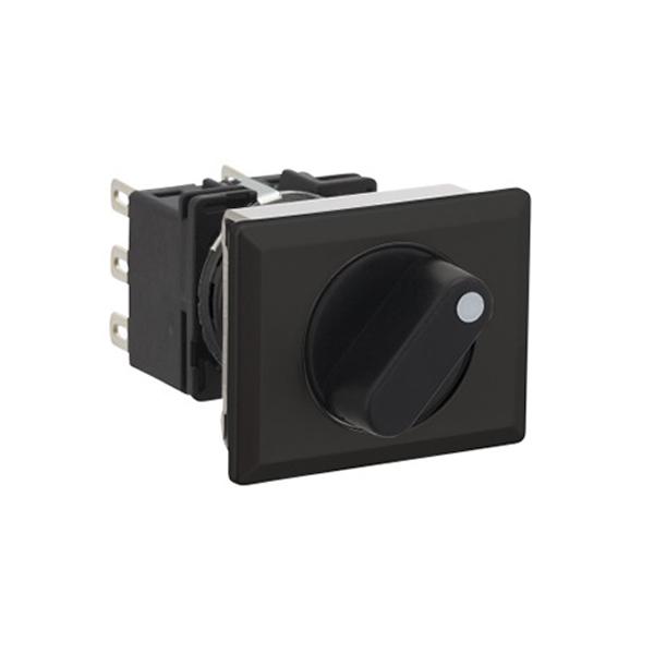 Idec LB8S-2T6 LB 16mm Selector SW DPDT, Sleek flush mount design,  Standard bezel with 16mm hole size also available,  Bright LED illumination,  27.9mm depth behind the panel,  3PDT contact block available,  5A contact ratings,  IP65 degree of protection,  Metallic or 