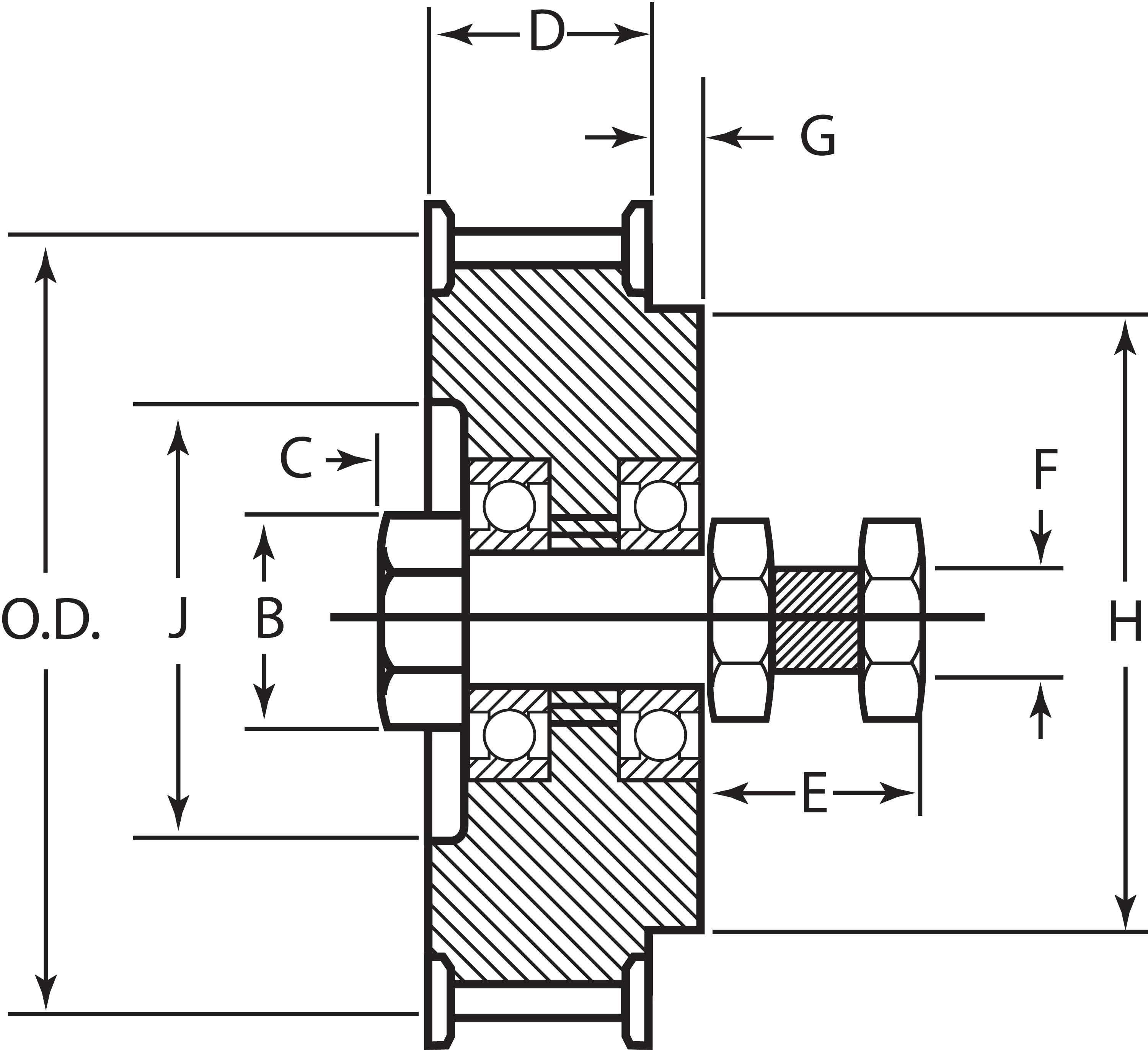 Gates 14M30S37IDLSPRK Poly Chain® GT® Carbon™ Idler Sprocket, 37-IDL-SPRK 6308 1.46 37 1 - 14 2.55 1 2.06 2.25 .25 4.38 37