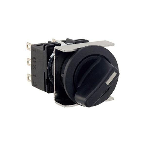 Idec LB6S-21LT6 LB 16mm Selector SW DPDT, Sleek flush mount design,  Standard bezel with 16mm hole size also available,  Bright LED illumination,  27.9mm depth behind the panel,  3PDT contact block available,  5A contact ratings,  IP65 degree of protection,  Metallic or 