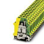 Phoenix Contact 0443010 Ground modular terminal block, connection method: Screw connection, number of connections: 2, number of positions: 1, cross section: 0.5 mm² - 16 mm², AWG: 20 - 6, width: 10.2 mm, color: green-yellow, mounting type: NS 35/7,5, NS 35/15, NS 32
