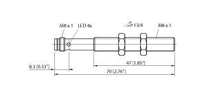 RU10U-M08-UN8X-V1141 Part Image. Manufactured by Turck.