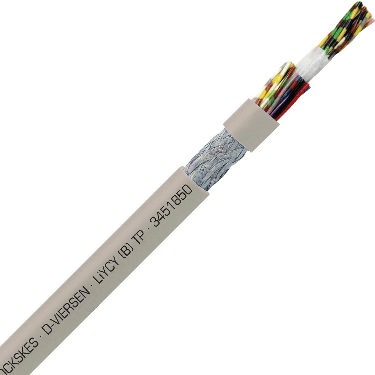 SAB 3451850 LiYCY (B) TP - 20 AWG/18pr, shielded multi-paired signal and control PVC cable with DIN color code