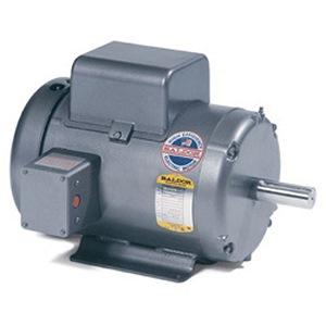 Baldor (ABB) L3407 General Purpose; 1/3HP; 48 Frame Size; 1200 Sync RPM; 115/230 Voltage; AC; TEFC Enclosure; NEMA Frame Profile; Single Phase; 60 Hertz; Foot Mounted; Base; 1/2" Shaft Diameter; 3" Base to Center of Shaft; 11.35" Overall Length