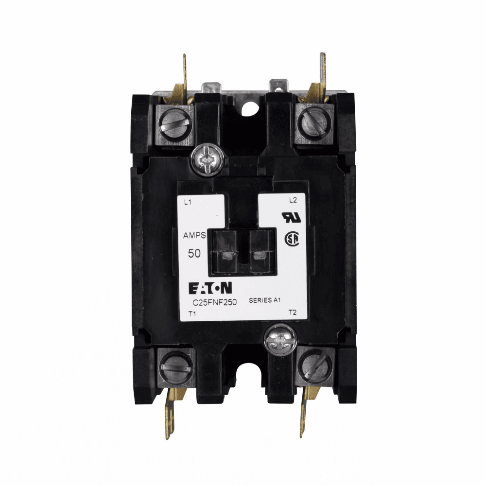 Eaton C25FNF360C C25FNF360C Eaton - Eaton definite purpose contactor, Quick, 60A, 440-480 Vac, 50/60 Hz, Open with metal mounting plate, 15-50A, two- and three-pole, 60A, Contactor, Three-pole, 75A, Box lugs (posidrive setscrew) and quick connect terminals