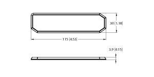 Turck TW865-868-Q30L115-M-B112 UHF Tag, , 168-h exposure of engine oil, 168-h exposure of salt water (salt content 10 %), 168-h exposure of sulfuric acid (10 %, pH 2), 1-h exposure of NaOH (10 %, pH 13), EEPROM, memory 112 byte, TID memory: 12 byte, For direct mounting on metal