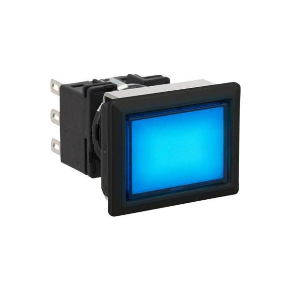 Idec LB8L-A1T51S LB 16mm Illuminated PB SPDT S, Sleek flush mount design,  Standard bezel with 16mm hole size also available,  Bright LED illumination,  27.9mm depth behind the panel,  3PDT contact block available,  5A contact ratings,  IP65 degree of protection,  Metalli