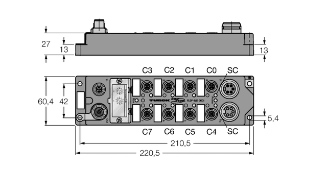 FLDP-IM 8-0001/CS30031 Part Image. Manufactured by Turck.