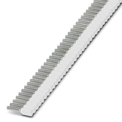 Phoenix Contact 1200104 Taped ferrules, 0.5Â mmÂ², sleeve length 8Â mm, with plastic collar, according to DINÂ 46228-4, white, for processing with the CRIMPFOX 4 IN 1, 10 strips each with 50 sleeves per strip.