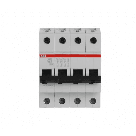 ABB Control S204-D20 S204-D20 ABB Control - S204-D20 Miniature Circuit Breaker - 4P - D - 20 A