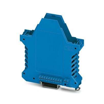 Phoenix Contact 2706768 DIN rail housing, Lower housing part with metal foot catch, with FE contact, tall design, with vents, width: 22.6 mm, height: 99 mm, depth: 107.3 mm, color: blue (5015), cross connection: integrated bus connector, number of positions cross connector: 10+2
