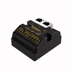 Turck FEN20-EN1 Compact IP20 Multiprotocol Ethernet I/O Station, Master to master data exchange, NAT router, 8 Digital PNP Inputs, , Two separate, electrically isolated Ethernet interfaces, Bi-directional data exchange between two networks, Protocol conversion between EtherNet/IP™, Modbus® TCP and Profinet®, PROFInet® is supported on P2 Ethernet port, 1:1 NAT router, 10 Mbps/100 Mbps supported, 2 RJ45 ports for the Ethernet connection, 24 VDC, , Protection class IP20