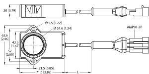 RI40P2-QR20-LU4X2-0.24-AMP01-3P Part Image. Manufactured by Turck.