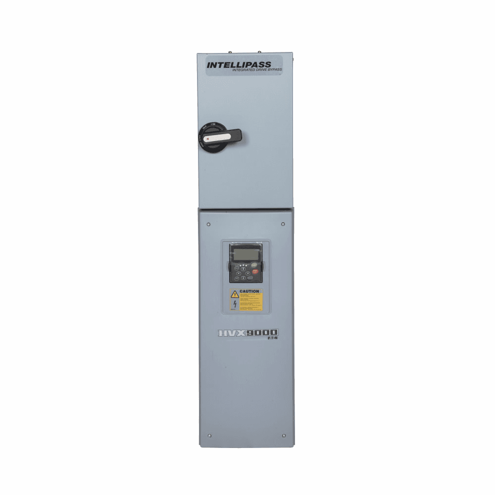 Eaton HVX07521AAC2P1P3 HVX07521AAC2P1P3 Eaton - Eaton HVX 9000 Enclosed Drive, 75 hp, NEMA 2, 75V, No brake chopper, Communication: OPTC2 Modbus, Power: Fused Drive Isolation, Options: Input Disconnect (HMCP) 100 kAIC, Frame size - 8, 205A, Enclosure size is 5