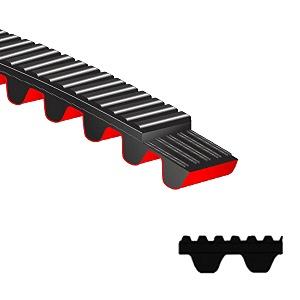 Gates 14ADV-1400-125 Synchronous Belt; 14MM Pitch; 1400MM Pitch Length; 125MM Belt Width; Standard HTD Tooth Profile; 14ADV; Carbon Fiber Tensile Material; Polyurethane Outer Material