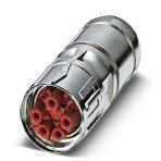 Phoenix Contact 1623688 Cable connector, SB, straight long, shielded: yes, SPEEDCON locking, M40, No. of pos.: 8+4+PE, type of contact: Socket, Crimp connection, cable diameter range: 20.5 mm ... 26.5 mm, coding:Signal, coding 2