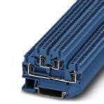 Phoenix Contact 3031160 Double-level spring-cage terminal block, connection method: Spring-cage connection, cross section: 0.08 mm² - 1.5 mm², AWG: 28 - 16, width: 4.2 mm, color: blue, mounting type: NS 35/7,5, NS 35/15