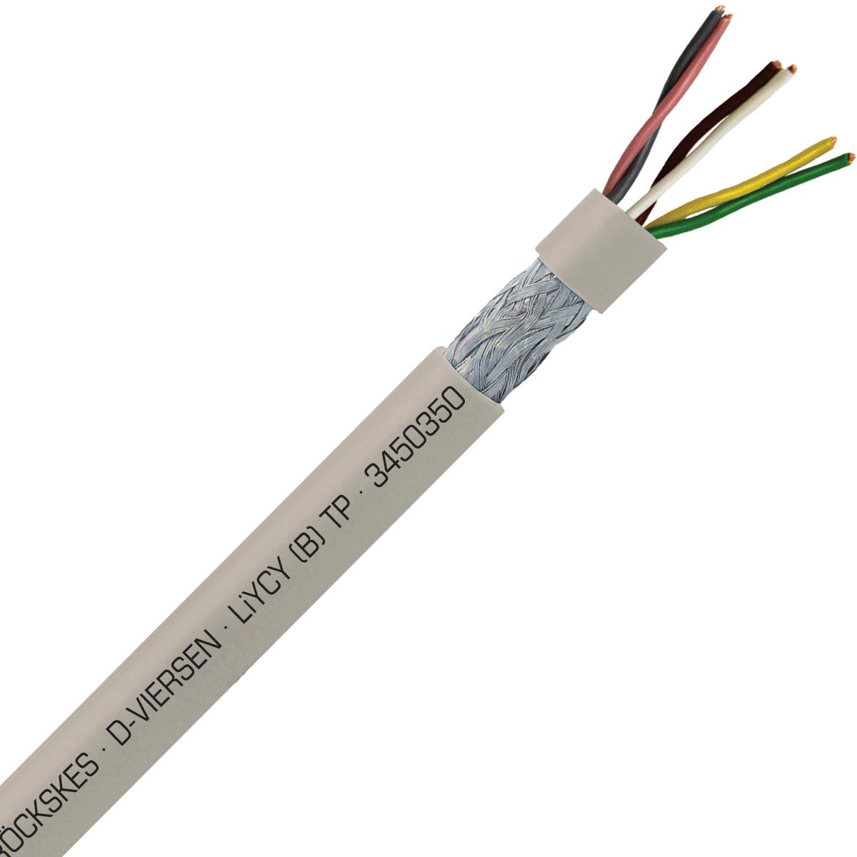 SAB 3450350 LiYCY (B) TP - 20 AWG/3pr, shielded multi-paired signal and control PVC cable with DIN color code