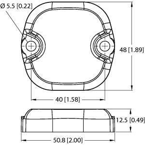 Turck TW860-960-Q48L51-M-B112 UHF Tag, , EEPROM, memory 112 byte, TID memory: 12 byte, For direct mounting on metal