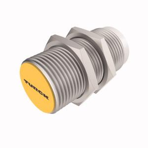 Turck BC10-M30K-AP4X-H1141 Capacitive Sensor, Rated switching distance 10 mm, Flush, M30 × 1.5 threaded barrel, Chrome-plated brass, Fine adjustment via potentiometer, DC 3-wire, 10…65 VDC, NO contact, PNP output, M12 × 1 connector