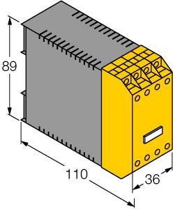 Turck MK91-12-R/230VAC Level controller, 1-channel, , Responsivity: 0.2…100 k, Ω, Hysteresis: 10%, Output: 2 relays with 1 changeover contact, Electronic switching of electrodes, Switch-on/off delay 0…20 s, separately adjustable, Reliable distinction between foam and liquid, Galvanic isolation of input circuits, output circuits and power supply