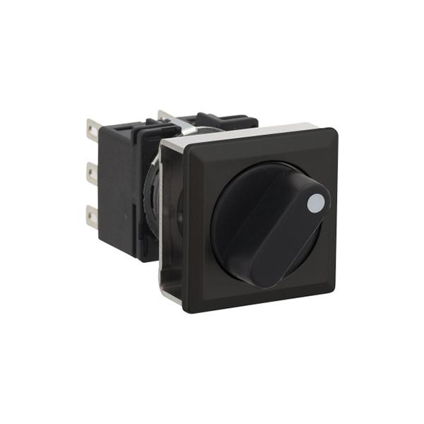 Idec LB7S-21T2V LB 16mm Selector SW DPDT, Sleek flush mount design,  Standard bezel with 16mm hole size also available,  Bright LED illumination,  27.9mm depth behind the panel,  3PDT contact block available,  5A contact ratings,  IP65 degree of protection,  Metallic or 