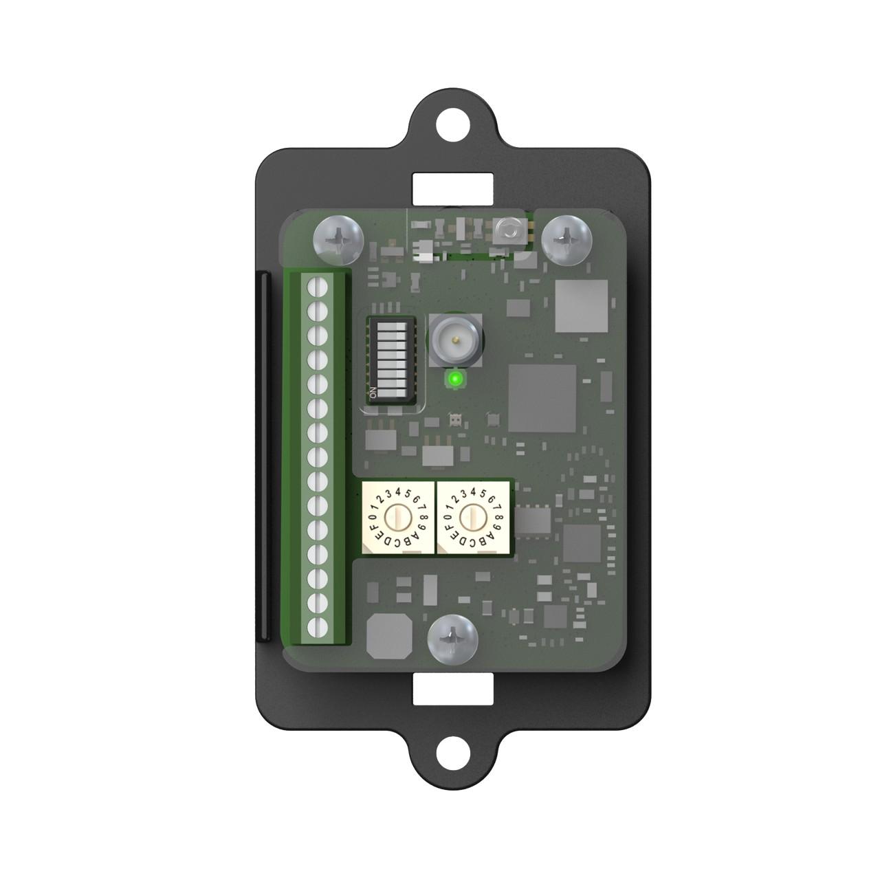 Banner DX80DR9M-HB2 Banner Engineering DX80DR9M-HB2 is a Gateway designed for surface mounting with an ambient air temperature operation range of -40 to +85°C. It features 2 analog outputs (0-20mA), dimensions of H26.8mm x W94mm x D53mm, and 2 digital outputs (30Vdc; PNP; 100mA). This part also includes 2 analog inputs (0-20mA; 12-bit) and operates on a 900 MHz transmission frequency. Its rectangular shape is complemented by 2 digital inputs (30Vdc 3mA; PNP). The DX80DR9M-HB2 serves as a MultiHop data radio board module within the MultiHop Modbus IO data radios sub-range. It is designed with red/green LED for Ex e II applications and utilizes FHSS (Frequency Hopping Spread Spectrum) technology. Connection is facilitated via an RP-SMA connector, and it requires a supply voltage of 10-30Vdc (12Vdc-24Vdc nom.). Communication is enabled through RS-485 Modbus RTU protocol, with a frequency of 900MHz ISM band 1W, and it can achieve a maximum transmission distance of 9.6km at nominal emission power.