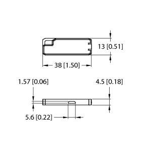 Turck TW860-960-Q13L38-M-B112 UHF Tag, , 2-h exposure of engine oil, 2-h exposure of salt water (salt content 10 %), EEPROM, memory 112 byte, TID memory: 12 byte, For direct mounting on metal