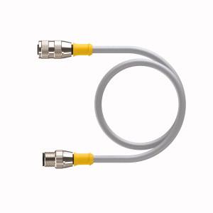 Turck RK 4.22T-7-RS 4.22T Actuator and Sensor Cordset, Extension Cable, Cable length (L) 7 m, M12, Female, Straight, 2-pin, M12, Male, Straight, 2-pin, IP68, IP69K, Instrumentation Tray Cable, Gray PVC jacket, 2X20 AWG, Sunlight Resistant, -40 Cold Bend Rating, Oil Resistant, Flame Ratings: UL 1685 FT4, UL1061, CSA FT4, Flexlife® and C-Track Approved, Cable length: 7 m