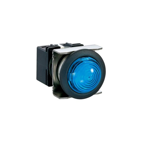 Idec LB6P-2T04S LB PilotLight Dome Blue 24V, Sleek flush mount design,  Standard bezel with 16mm hole size also available,  Bright LED illumination,  27.9mm depth behind the panel,  3PDT contact block available,  5A contact ratings,  IP65 degree of protection,  Metallic 