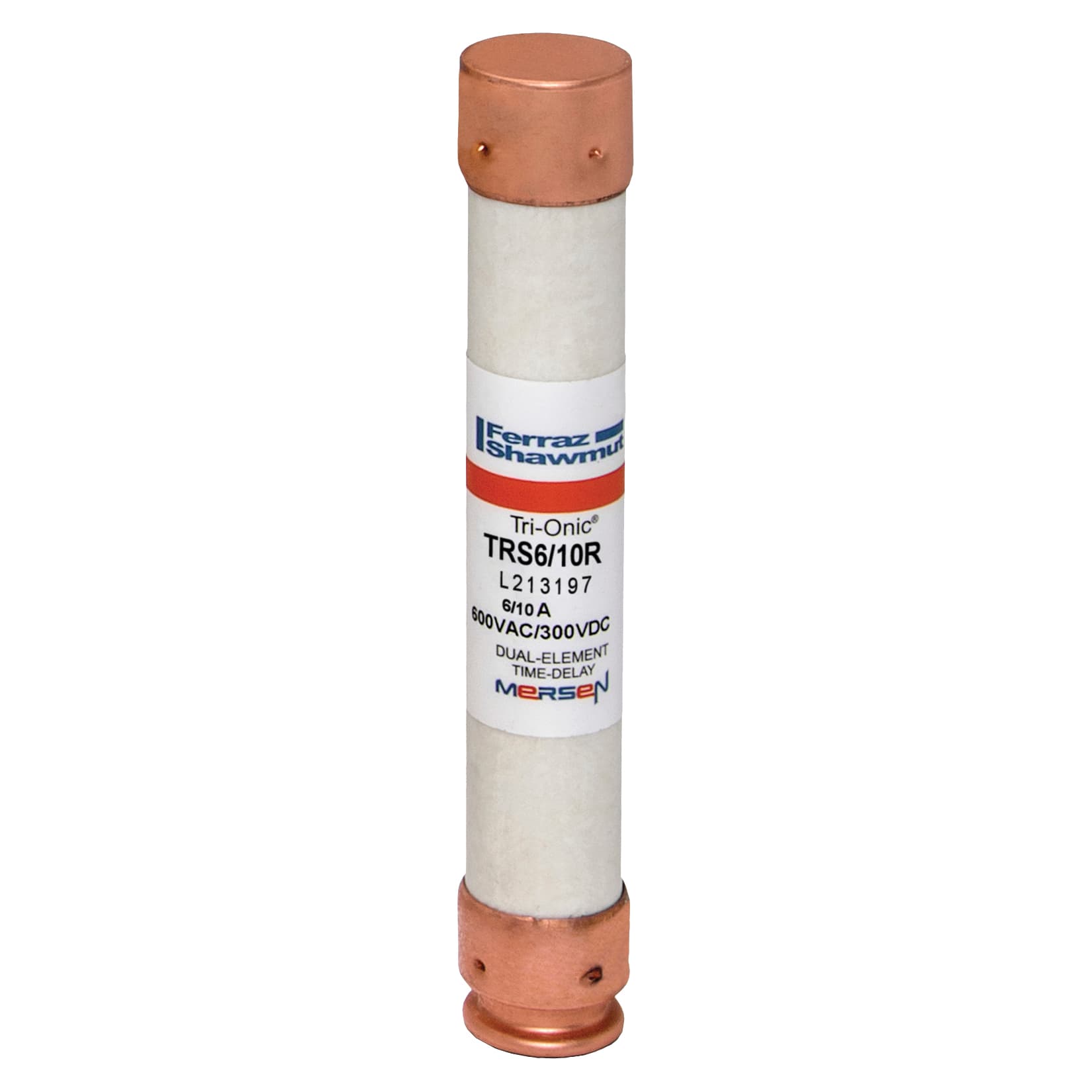 Mersen TRS6/10R TRS6/10R Mersen - Fuse TRS-R - Class RK5 - Time-Delay 600VAC 600VDC 0.6A Ferrule Tri-Onic®