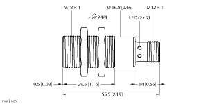 RU80D-M18M-UPN8X2-H1141 Part Image. Manufactured by Turck.