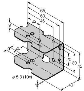 Turck MF-CK40-3S Accessories, protective frame, , Protective frame (U profile)