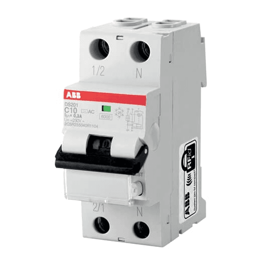 ABB Control DS201A-K16/0.03 DS201A-K16/0.03 ABB Control - RCBO DS200 A 1P+N K 16A 30MA 6KA