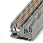 Phoenix Contact 3209633 Feed-through terminal block, nom. voltage: 500 V, nominal current: 24 A, connection method: Push-in / plug connection, number of connections: 3, number of positions: 1, cross section: 0.14 mm² - 4 mm², AWG: 26 - 12, width: 5.2 mm, height: 35.2 mm, color: 