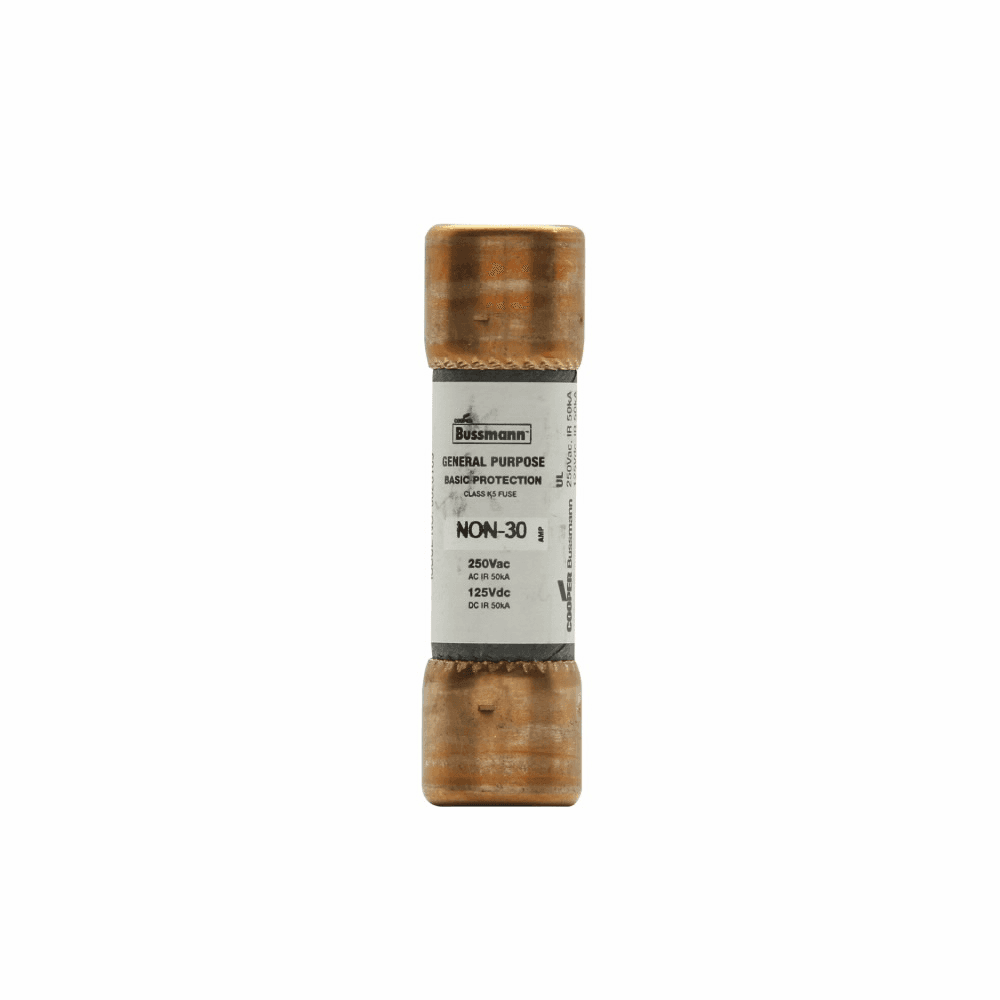 Cooper Bussmann NON-20 NON-20 Cooper Bussmann - Eaton Bussmann series NON fuse, Supplemental one-time fuse, Non current limiting, Light duty circuit locations, 20 A, Class H, Non-indicating, Ferrule end x ferrule end, 50 kAIC at 250 Vac,50 kAIC at 125 Vdc, Standard, 10, 250 V, 125 Vdc