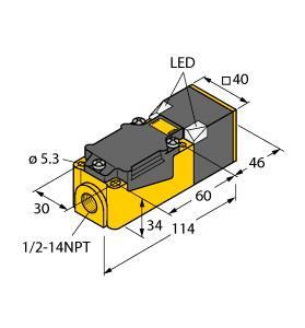 NI20-CP40-FZ3X2/S10 Part Image. Manufactured by Turck.