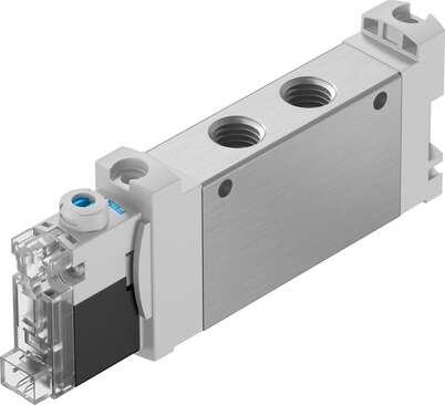 Festo 8042563 solenoid valve VUVG-LK14-M52-AT-G18-1H2L-S Valve function: 5/2 monostable, Type of actuation: electrical, Valve size: 14 mm, Standard nominal flow rate: 660 l/min, Operating pressure: 2,5 - 7 bar