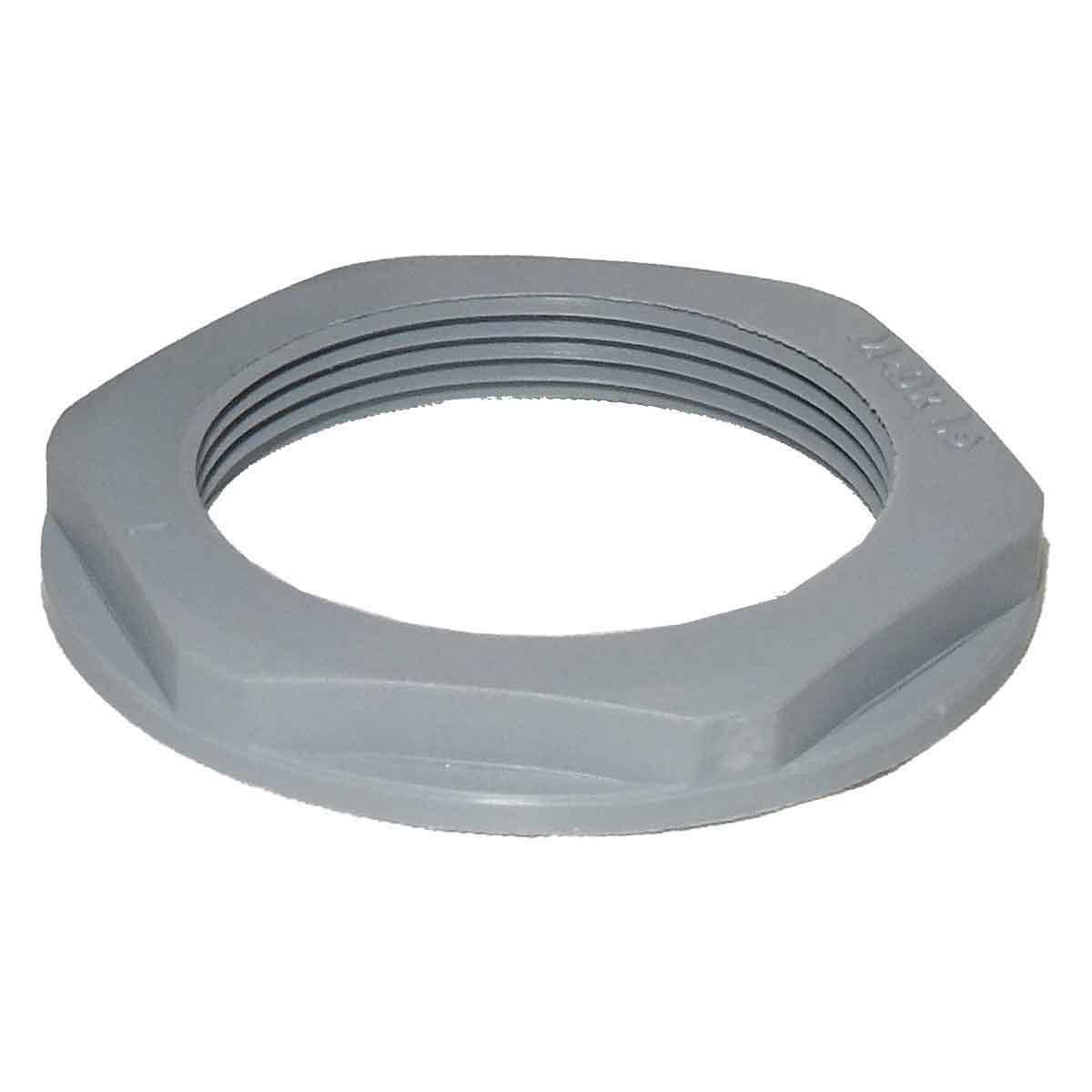 SAB LNG-3/4 SAB LNG-3/4 Gray Plastic Hexagonal Locknut with NPT 3/4" threads