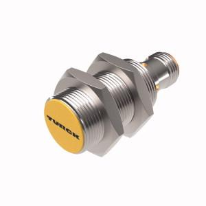 Turck BI7-M18-AD4X-H1141 Inductive Sensor, Rated switching distance 7 mm, Flush, Threaded barrel, M18 x 1, Chrome-plated brass, DC 2-wire, 10…65 VDC, NO contact, M12 x 1 male connector